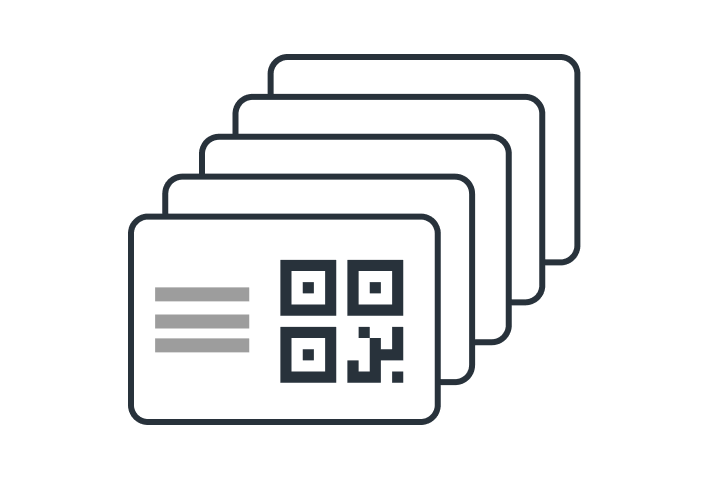 Tarjetas de visita impresas con código QR