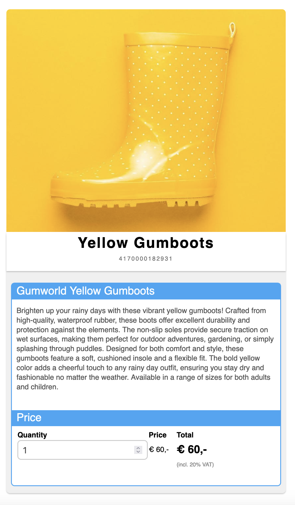 Scan the GS1 QR Code to get to the product page