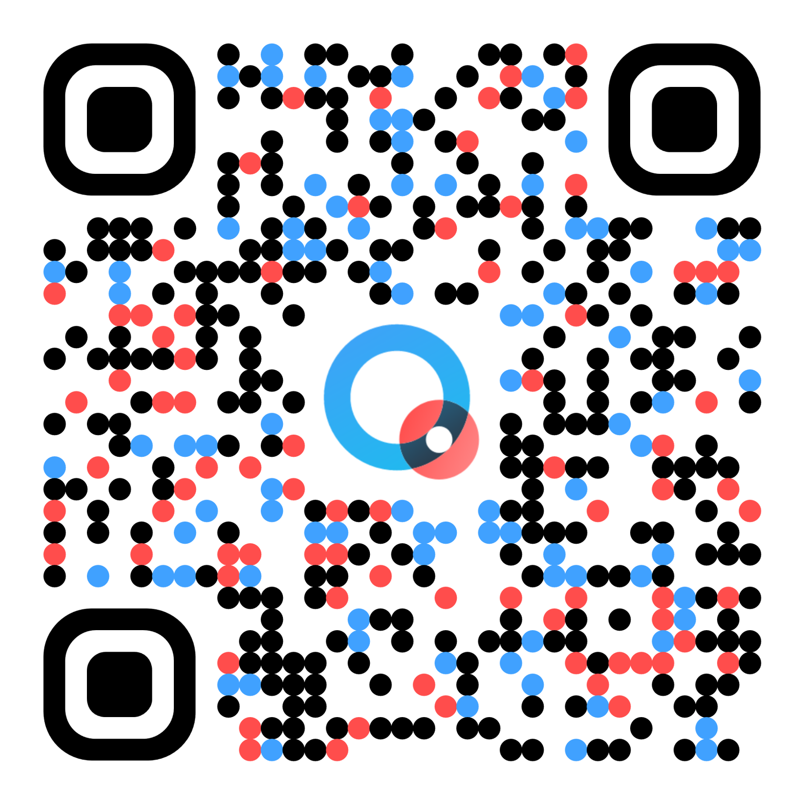 Example of multicolor qr code 