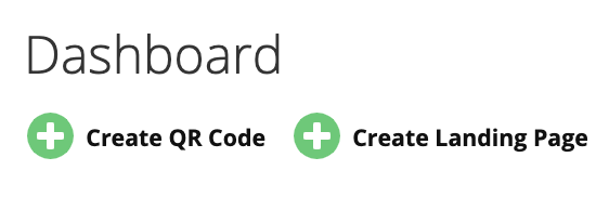 Dashboard Create QR Code