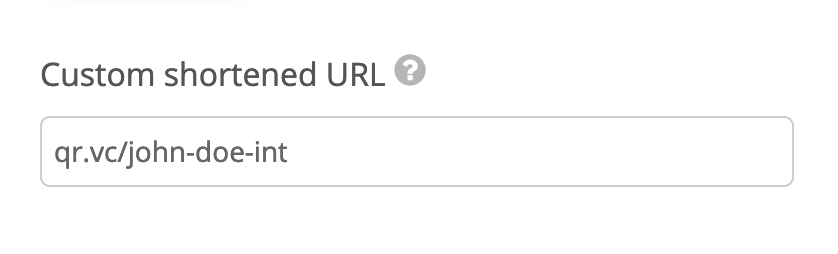 Short URL field