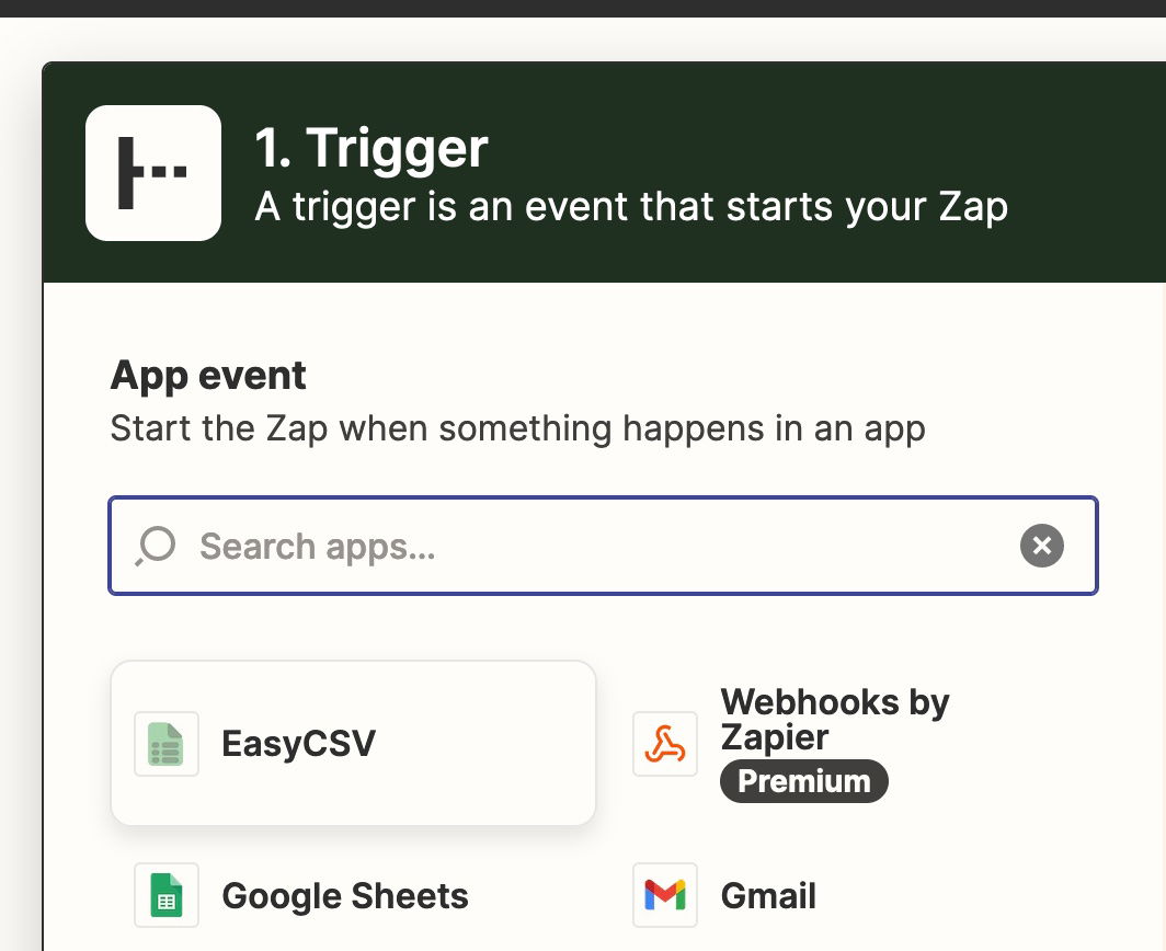 Setting up a Zapier Trigger