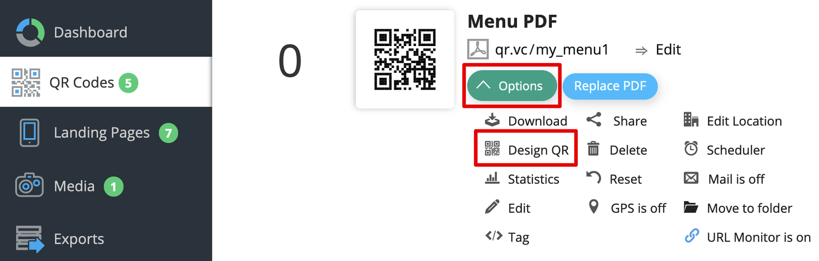 Create a design QR Code 