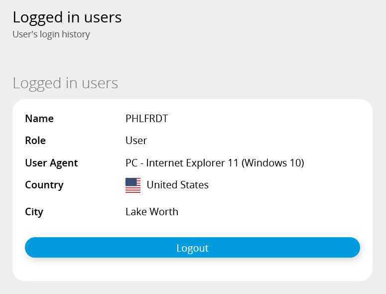 Logout users manually