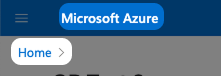 Klicken Sie auf Home ODER auf Microsoft Azure