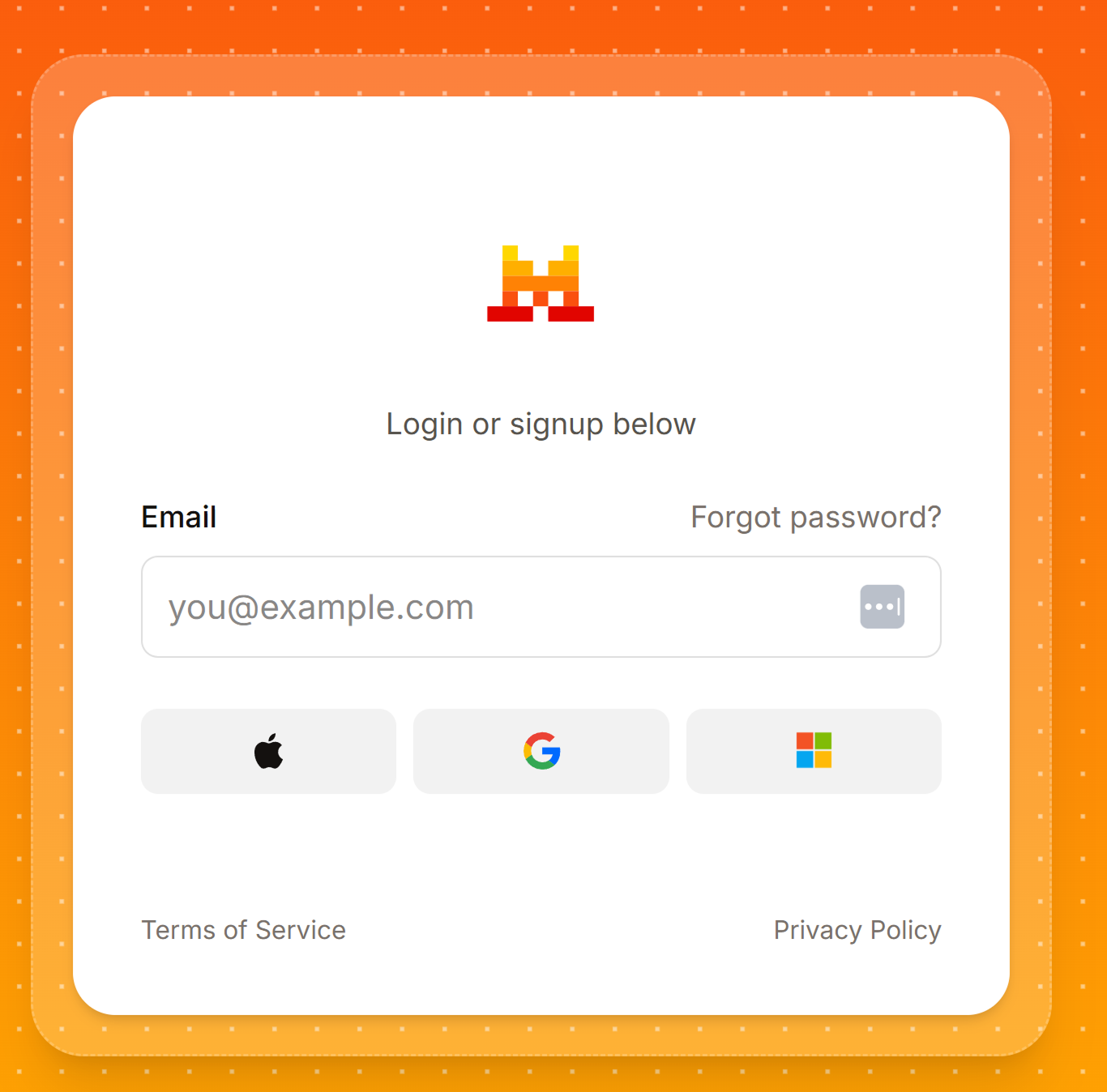 Image of Mistral Login form 