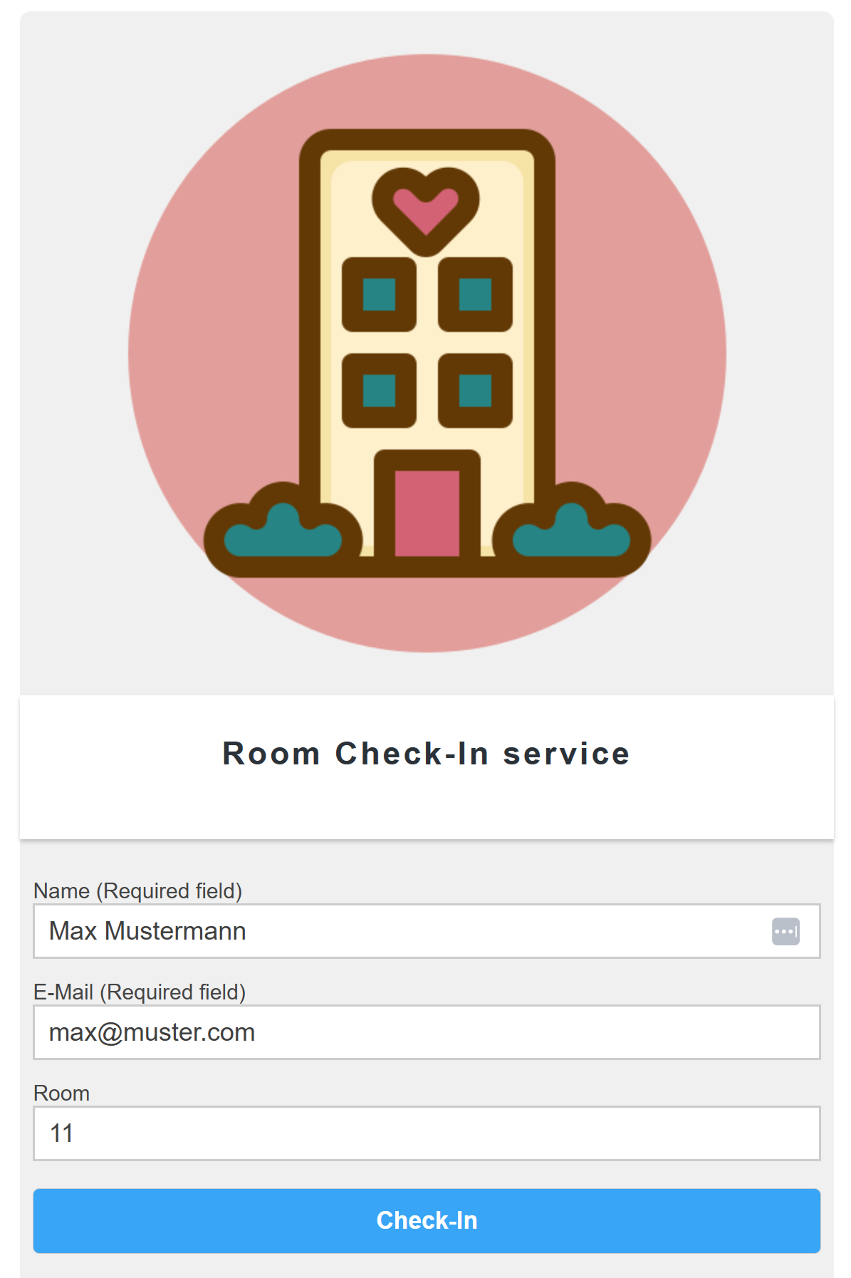 Exemplo de uma imagem incorporada em uma página de destino de leads.