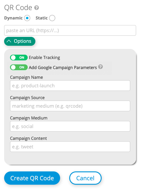 Campaign parameters configuration for GA