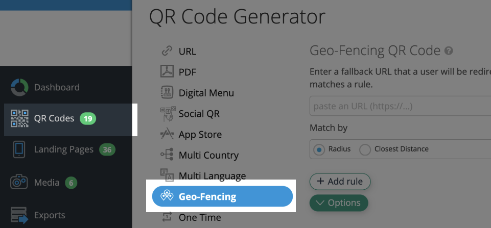 Codice QR Geo-Fencing