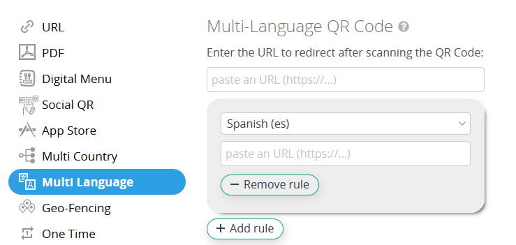 Idiomas diferentes redirecionam para URLs diferentes