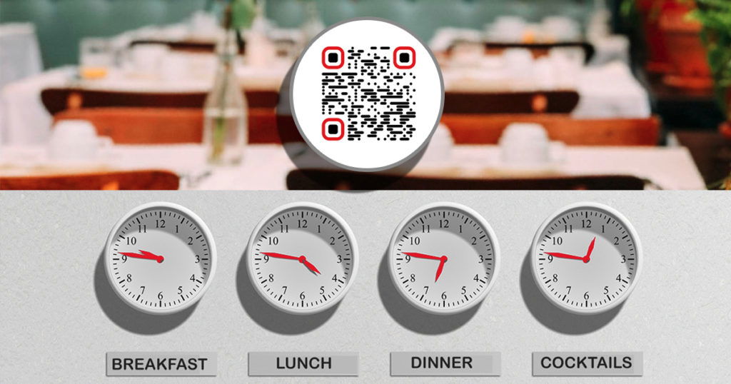 scheduled menu qr code