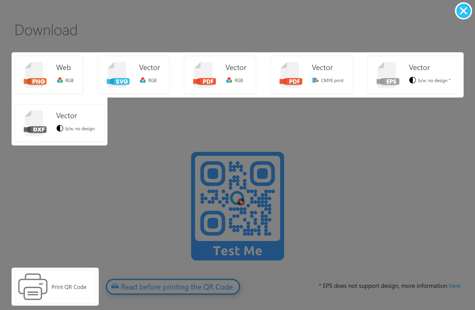 Screenshot of download pane 