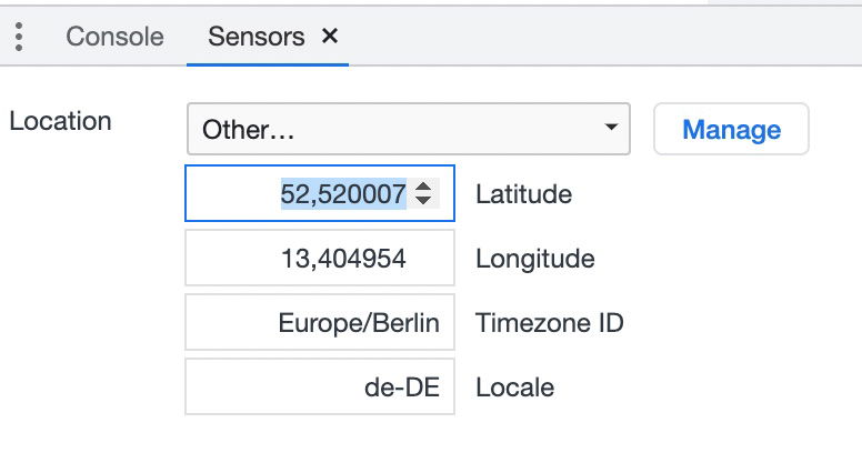 GPS Koordinatensimulation im Sensor