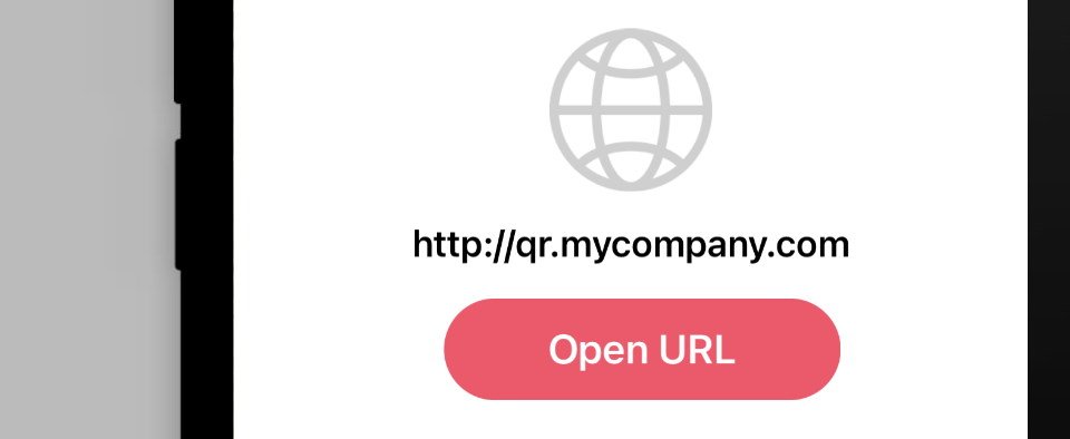 Display URL of QR Code