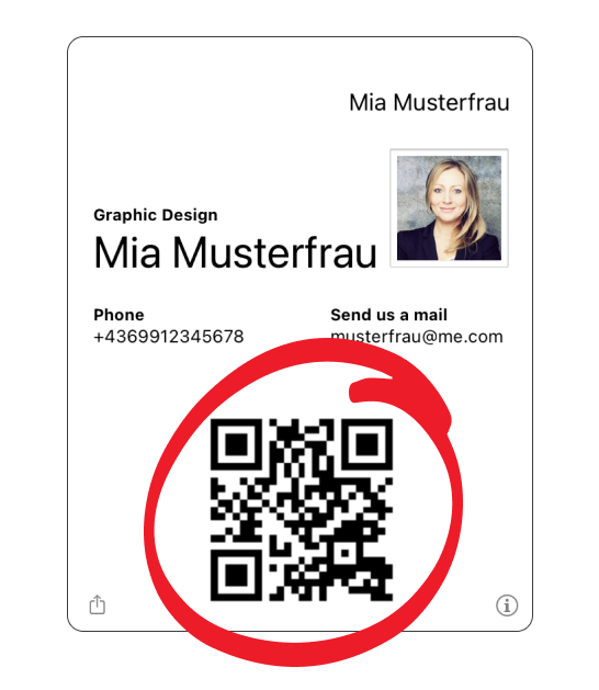 El Código QR está vinculado a tu Tarjeta de Visita Digital
