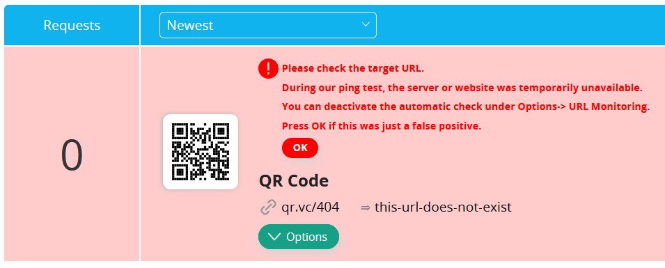 Esempio di QR Code 404 broken link