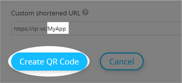 Captura de pantalla del botón "Crear código QR" en la "Página de códigos QR de la App Store" 