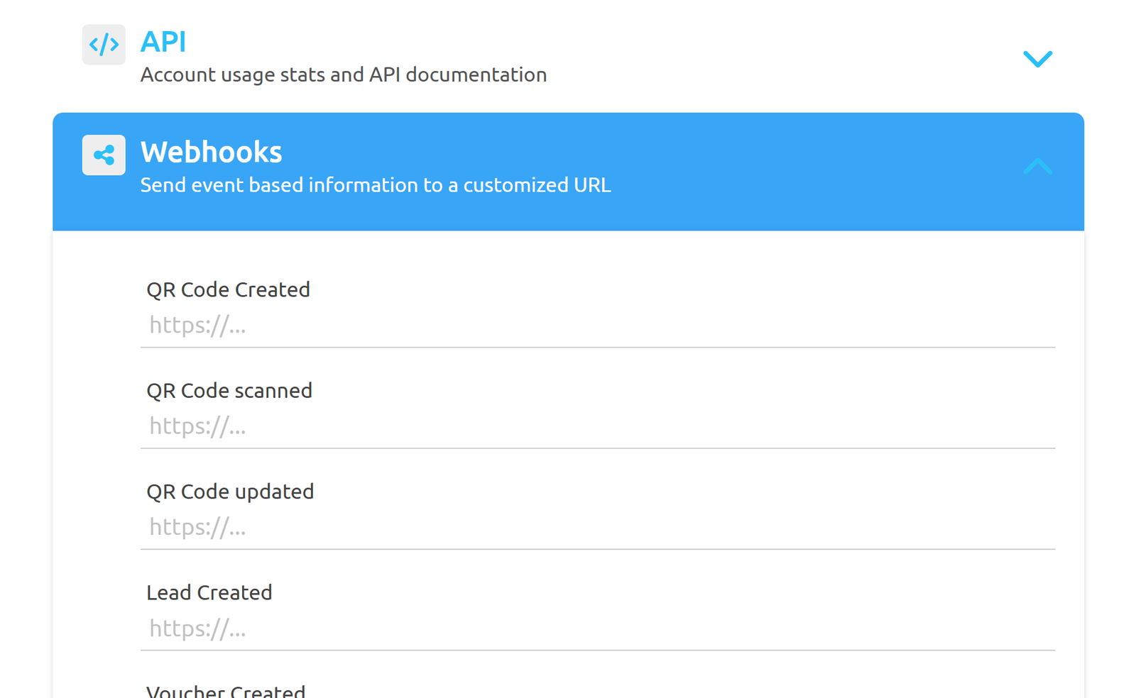 Impostare i webhook. 