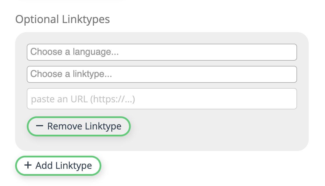 Ajouter des types de liens optionnels