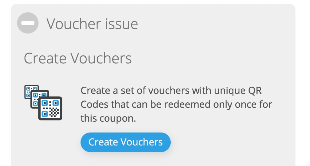 criar um cupom com vouchers únicos