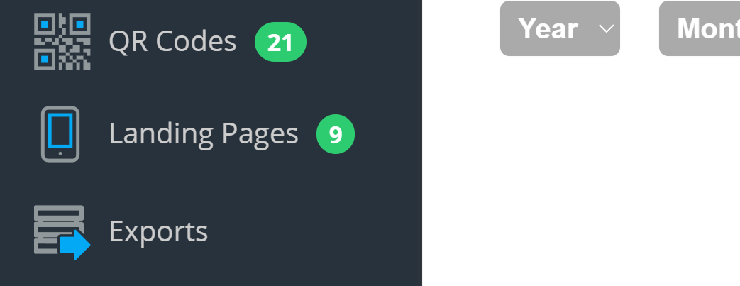 Schermata del menu di navigazione principale con il pulsante "Media" nascosto 