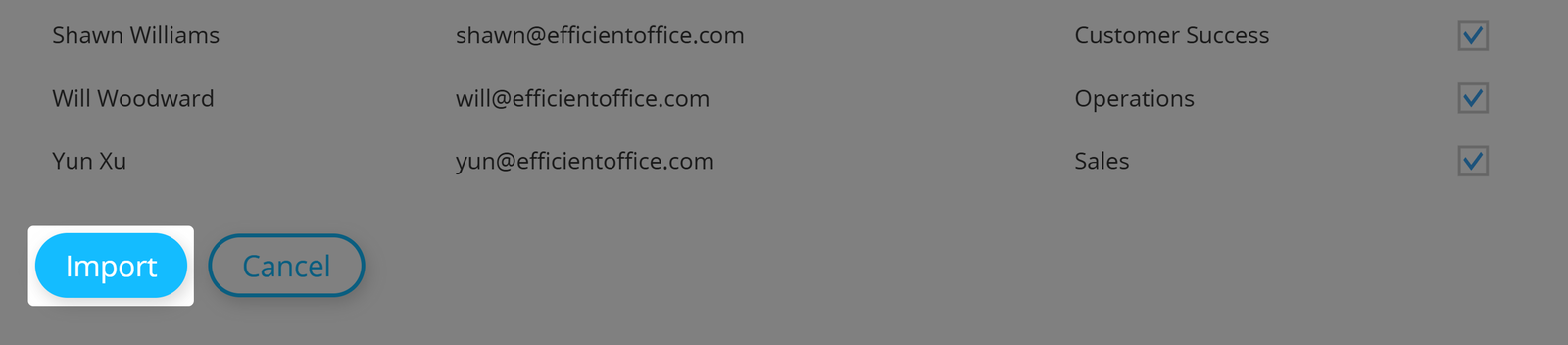 Schaltfläche Importieren