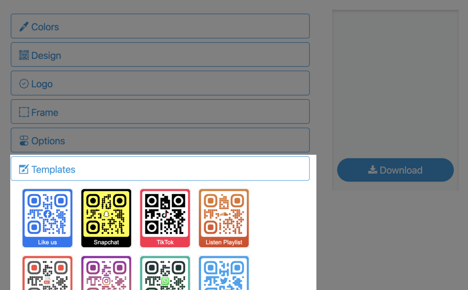 Designer QR Code Templates