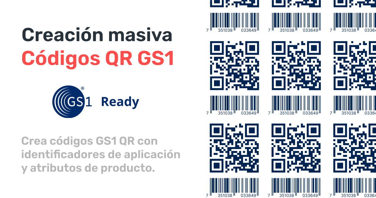Creación masiva de códigos QR estáticos para variantes de códigos QR GS1
