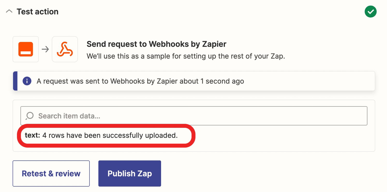 Test Result from Zap