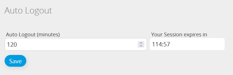 Set auto logout time for your users