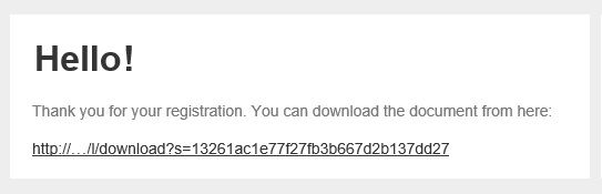 Reward E-Mail example