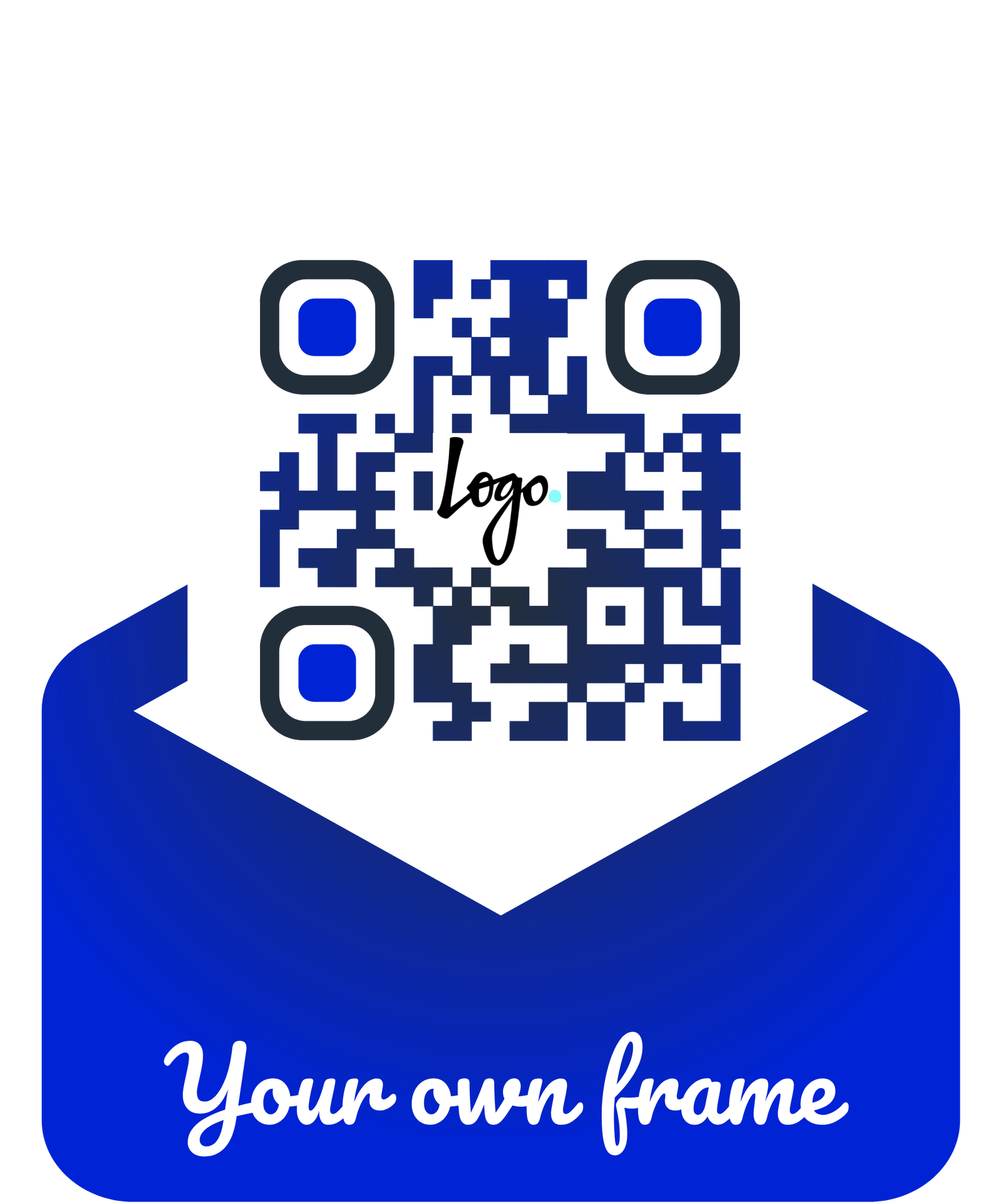 QR Code mockup with custom frame 