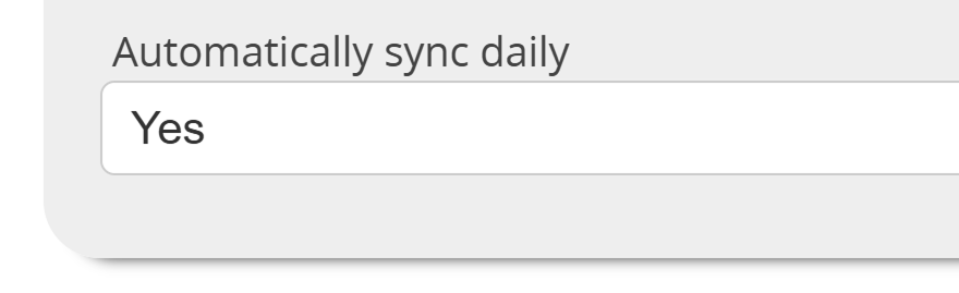 Auto sync of Business Cards