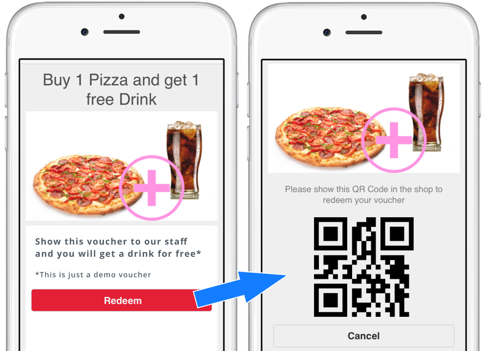 Voucher redemption on a smartphone