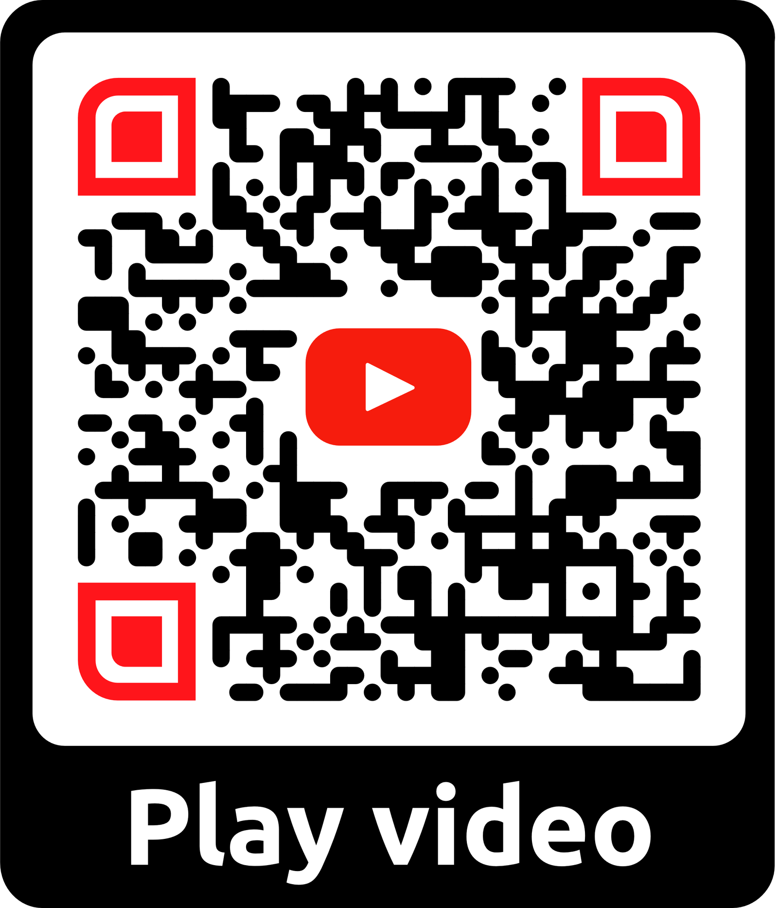 Código QR con el logotipo de YouTube