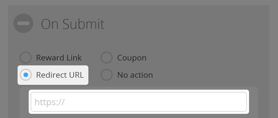 URL de redirecionamento: defina um URL para o qual os usuários serão redirecionados.