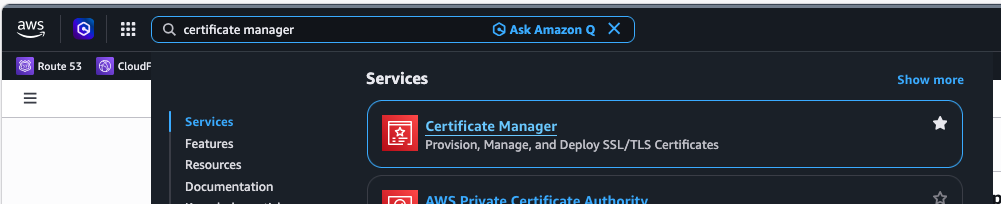 Open the service Certificate Manager