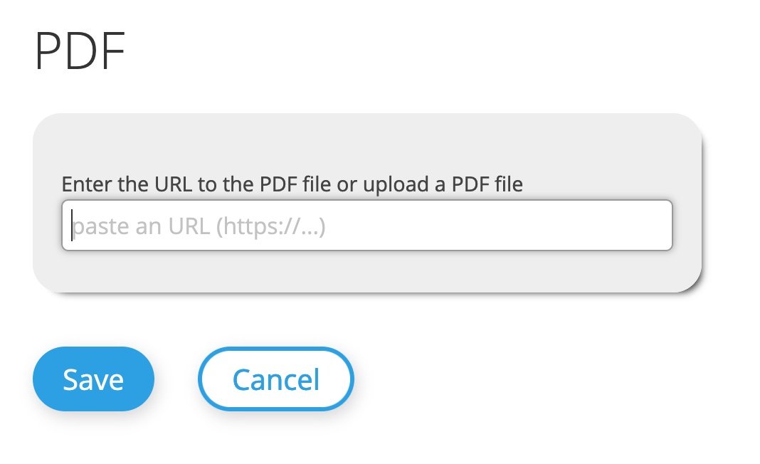 Substituir arquivo PDF por URL