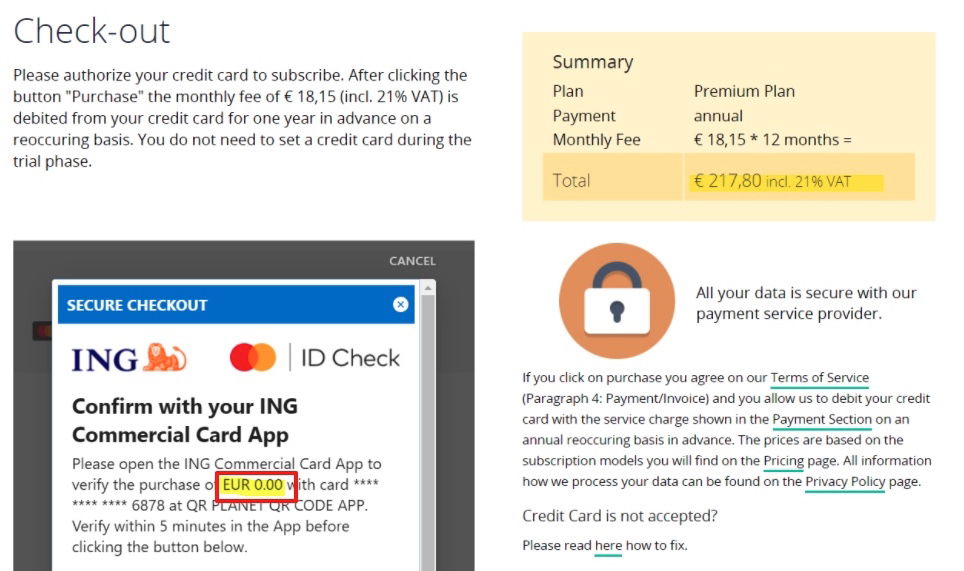 Aprovação de transação com cartão de crédito