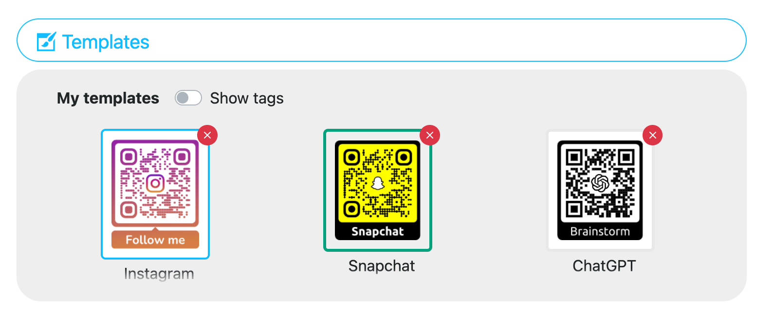 Szablon jest zapisany w sekcji Moje szablony 