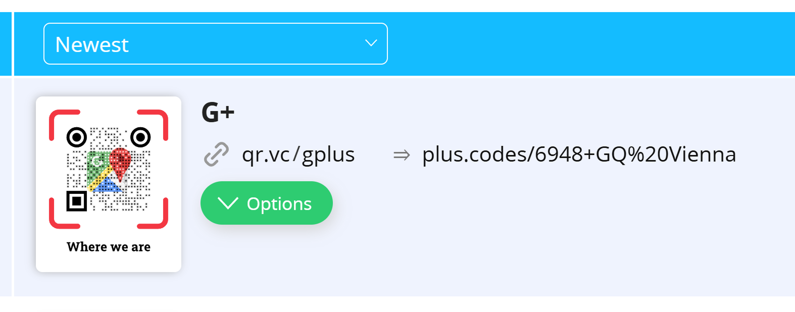 Captura de tela do código QR gerado
