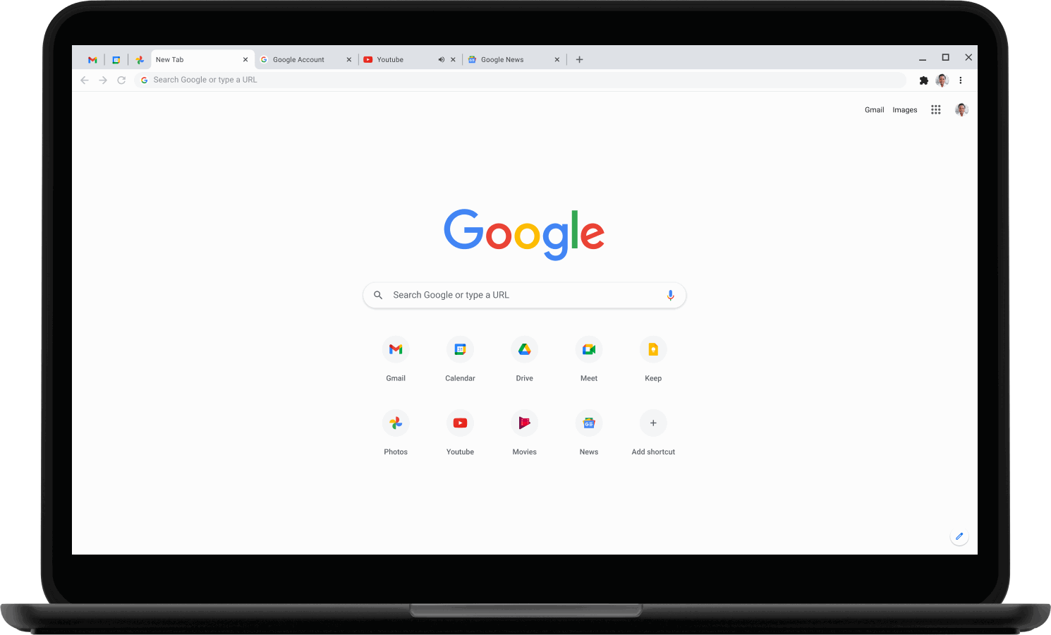 Google Chrome auf dem Laptop