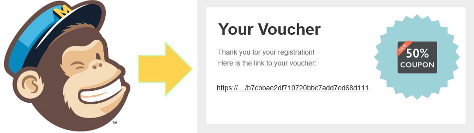 Mailchimp invia un voucher