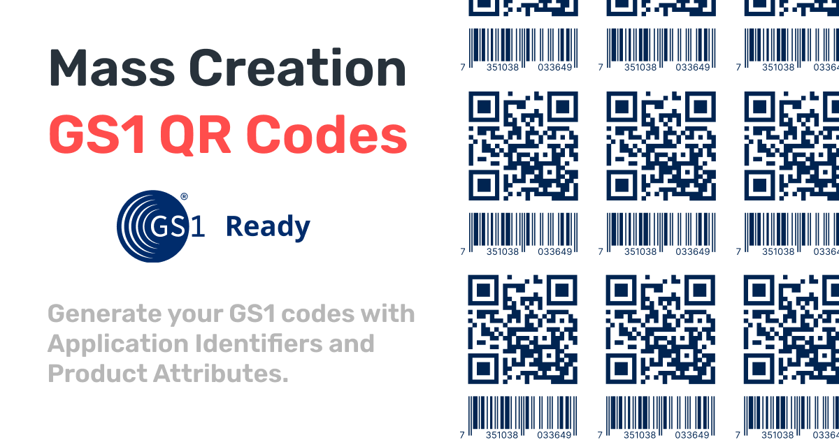 Bulk-creation of Static QR Codes for GS1 QR Code Variants