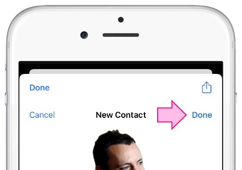 save new contact on iphone