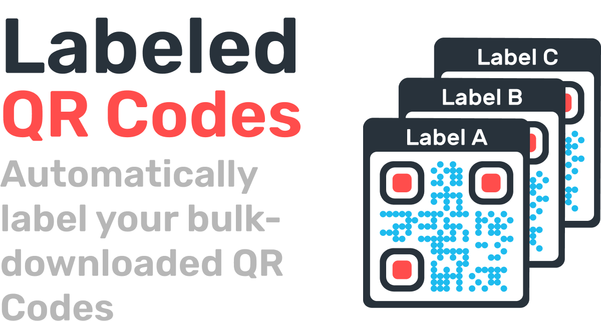 Bulk-downloading QR Codes with labels | QR Planet