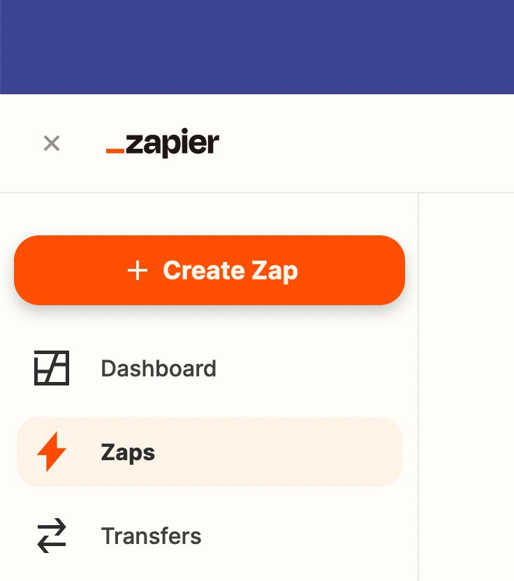 Create a new Zap