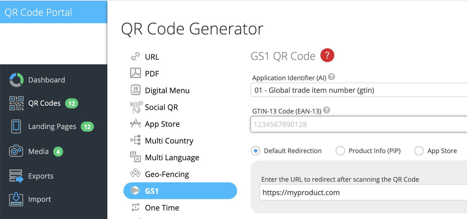 Créer un code QR GS1