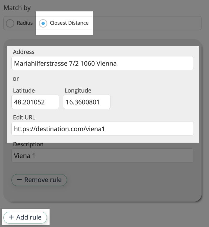 Geo-Fencing QR Code closest distance