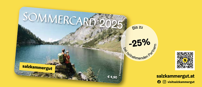 Salzkammergut Summer Card with QR code 